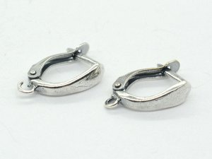 Швензы мельхиор с английским замком 17*4мм, 1пара