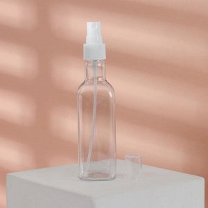 Бутылочка для xранения, с распылителем, 145 мл, цвет белый/прозрачный