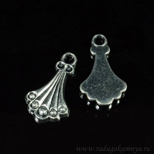 Подвеска Салют 14*24мм, цв.античное серебро (упаковка 10 штук).
