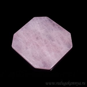 Пластина из розового кварца восьмиугольник 85*85*7мм.