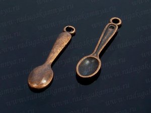 Подвеска Ложечка 6*24мм цв.медь