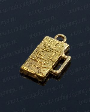 Подвеска магнитофон 13*23мм, цв.золото