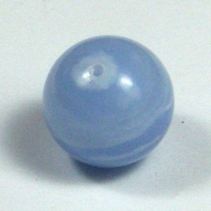 Бусины для серег из агата голубого имитация шарик 12мм, отверстие с одной стороны