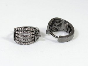 Швензы с замком конго 15*10мм черненые, 1пара.