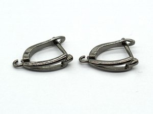 Швензы с английским замком 17*4мм, цв.черный, 1пара