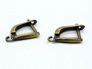 Швензы с английским замком 15*2мм цв.латунь, 1пара