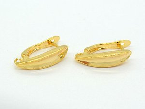 Швензы с английским замком 19*5мм золотистые, 1пара