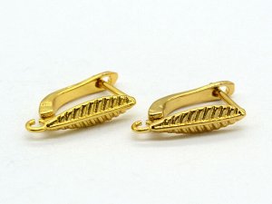 Швензы с английским замком 16*4мм, цв.золото, 1пара