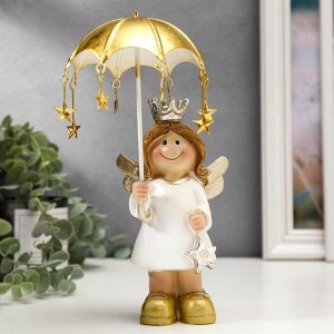 Сувенир полистоун "Ангел-принцесса со звёздочкой под зонтом" МИКС 20,5х11х11 см