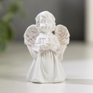 Сувенир полистоун "Белоснежный ангел в платье" МИКС 5х3,2х2 см