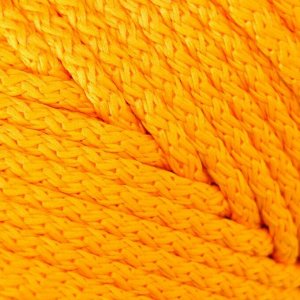 Шнур для вязания с сердечником 100% полиэфир, ширина 5 мм 100м/550гр (16 желтый)