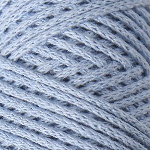 Шнур для вязания без сердечника 100% хлопок, ширина 2мм 100м/95гр (2106 голубой)