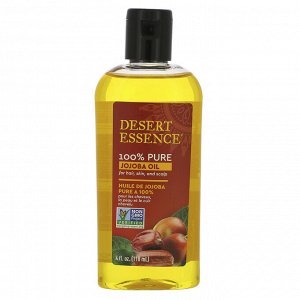 Desert Essence, 100 % масло жожоба для ухода за волосами, кожей и кожей головы, 118 мл (4 жидких унции)