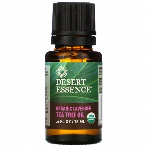 Desert Essence, Органическая лаванда с маслом чайного дерева, 0,6 жидких унций (18 мл)