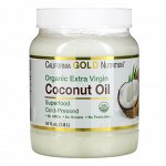 California Gold Nutrition, Органическое кокосовое масло первого холодного отжима, 1,6 л (54 жидк. унции)