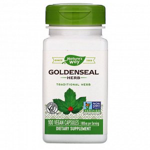 Nature&#x27 - s Way, Goldenseal Herb, 800 mg, 100 Vegan Capsules