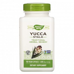 Nature&#x27 - s Way, Yucca Stalk, 1,040 mg, 180 Vegan Capsules