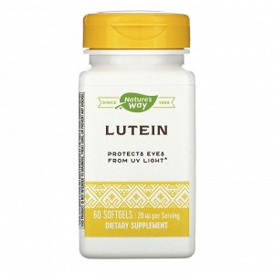 Nature's Way, Лютеин, 20 мг, 60 мягких таблеток
