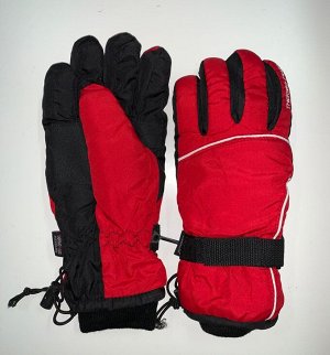 Перчатки Зимние красно-черные перчатки утепленные  №4456