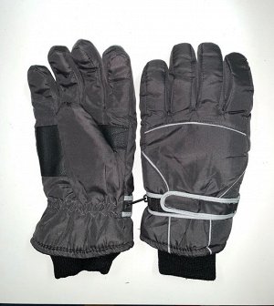 Перчатки Зимние темные перчатки с манжетами  №4481