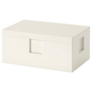 БЮГГЛЕК LEGO® контейнер с крышкой, белый 26x18x12 см