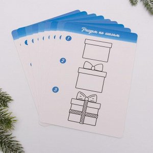 Карточки-раскраски «Новогодняя рисовалка»