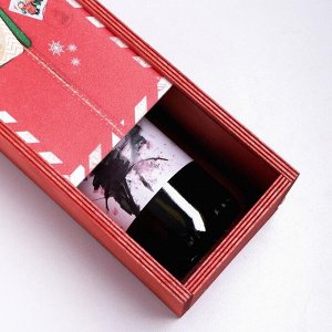 Ящик под бутылку «Новогодняя посылкa», 11 ? 33 ? 11 см