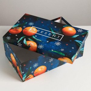 Коробка подарочная «С новым годом!», 32,5 - 20 - 12,5 см