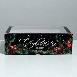Коробка для капкейков «С Новым годом» 25*33*10 см