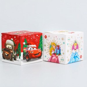 Коробка подарочная складная "С новым годом!", Disney, 9 x 9 x 9 см