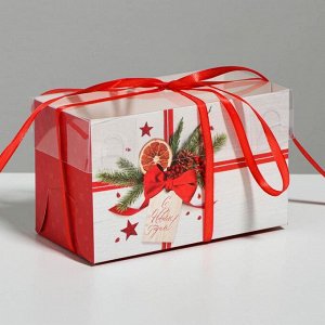 Коробка для капкейка «С Новым годом!», 16*8*10 см