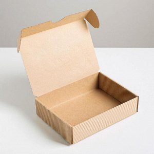 Коробка складная рифлёная «Тепла и уюта», 21 х 15 х 5 см