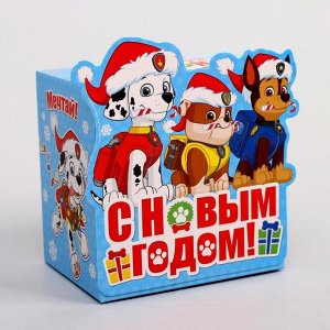 Подарочная коробка «С Новым Годом!», PAW PATROL, 11 х 11 х 8 см