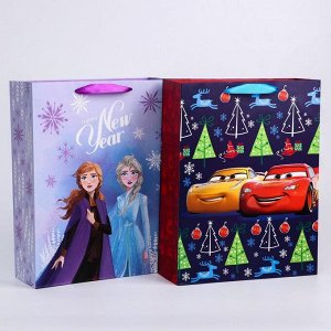 Пакет ламинат "С Новым Годом!", Disney, 31х40х11 см, МИКС 4