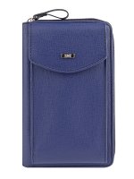 Клатч ЭЛЕН INDIGO кожа кантри синий