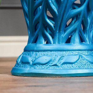 Ваза напольная "Версалия", керамика, перламутровая, синяя, 59 см