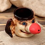 Кружка для пива &quot;Ухо с носом&quot; 0,4 л, микс