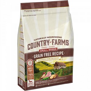 Country Farms Grain Free д/соб мелк.пород Индейка/Беззерновой 7кг (1/1)