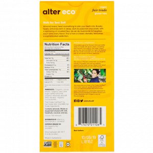 Alter Eco, Organic Chocolate Bar, Deep Dark Salted Almonds, 70% Cocoa, 2.82 oz (80g)