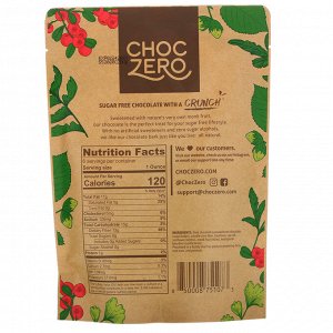 ChocZero, Dark Chocolate With Sea Salt, Hazelnuts, Sugar Free, 6 Bars, 1 oz Each