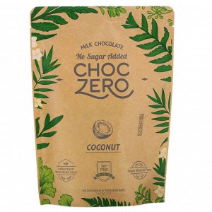 ChocZero, Milk Chocolate, Coconut, 6 Bars, 1 oz Each