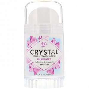 Crystal Body Deodorant, Минеральный дезодорант-карандаш, без запаха, 120 г