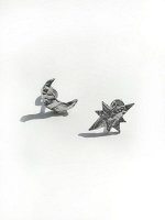 Серебряные ассиметричные серьги-пусеты созвездие &quot;Folio&quot;