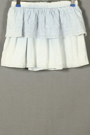 Юбка юбка 95504 Анджали лайт с верхний волан с вышивкой,Российский размер, голубой