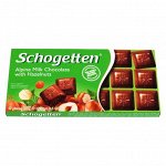 Schgotten Шоколадная плитка Alpine Milk with Hazelnuts 100g Германия