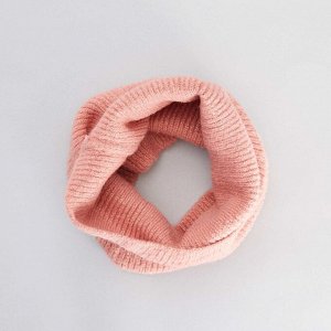 Трикотажный шарф-снуд - розовый
