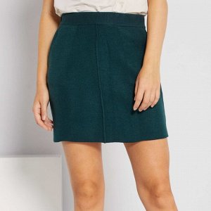 Трикотажная юбка - зеленый