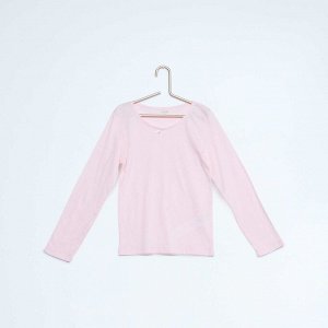 Комплект из 3 футболок из хлопка - белый/розовый