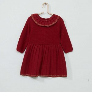 Трикотажное платье - красный бордо
