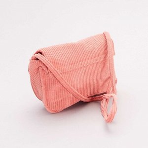 Бархатная сумка через плечо - розовый